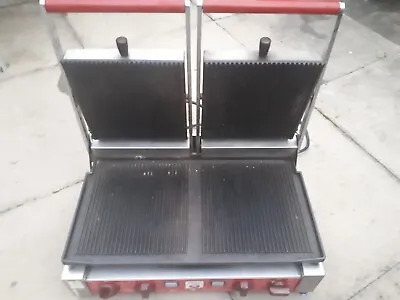 £120 • Buy Heavy Duty Twin Panini Contact Ribbed Grill (See More In Description)