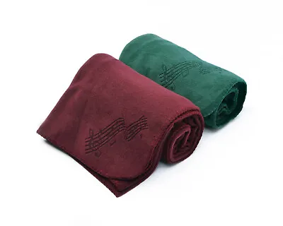 Music Notes Fleece Blanket Laser Etched Notes Maroon Or Green 50  X 60  • $12.95