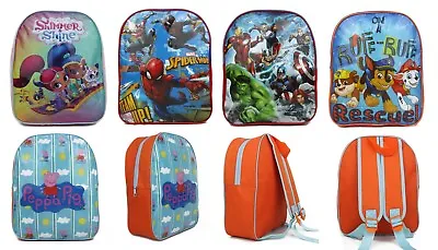 Kids Boys Girls Junior Backpack Toddler Character Back To School Rucksack Unisex • £6.99