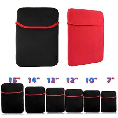 $3.79 • Buy 7 10 12 13 14 15 Inch Laptop Notebook Macbook IPad Mini Sleeve Black Red