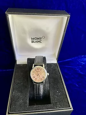 Montblanc Watch Meisterstuck Pink Rose Dial 32mm Quartz Mint 4 Year Warranty Box • $999