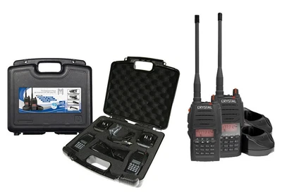 $258.88 • Buy Crystal 5w 80 Channel Twin Tradie Uhf Handheld Radio 2 Way Radio Cb 2 Radios