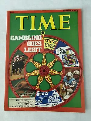 1976 December 6 Time Magazine Gambling Goes Legit (MH871) • $15.99