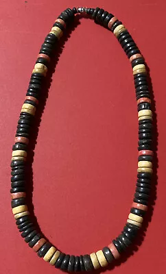 Wooden Beaded Surfer Necklace • $10