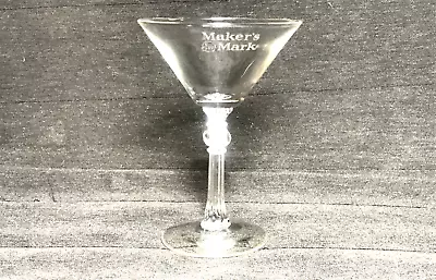 Makers Mark Bourbon Whisky Etched Stemmed Martini Glass 6 Oz • $19.99