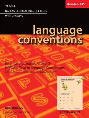 Language Conventions Year 3 NAPLAN* Format Practice Tests (Basic Skills No. 235) • $18.95