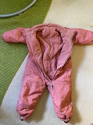 £15 • Buy Splash Suit Girls Pink Waterproof All In One Snow Suit H&m Good Condition