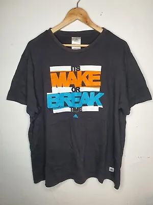 Adidas Shirt Mens SIZE 2XL Black Its Make Or Break Time Sports • $10.92
