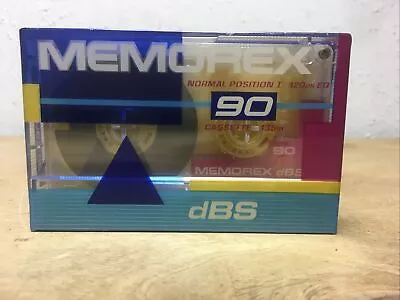 1980s Sealed Memorex DBS 90 Minutes Audio Cassette Blank Tape Normal #38 • $9.98