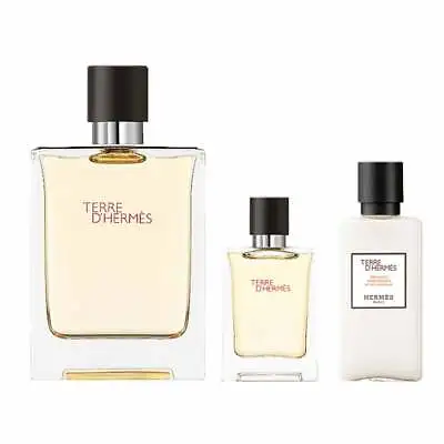 £95.18 • Buy Terre D'Hermes 3.3 Oz EDT Spray ,0.42 Oz Travel Spray And After Shave Gift Set 