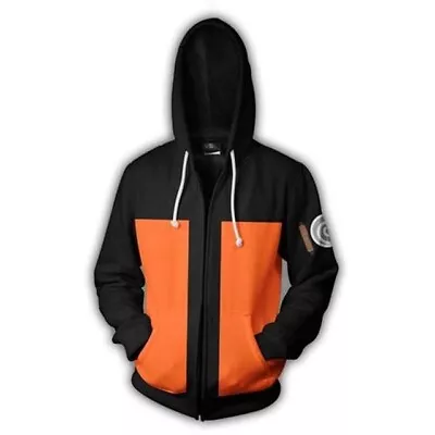 NARUTO Cosplay Costume Naruto Hoodie Anime Zipper Coat Jacket Sweatshirt • $39