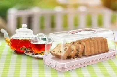 Plastic Cake Carrier Box Rectangular Muffin Cupcake Storage Box With Handle  • £8.99