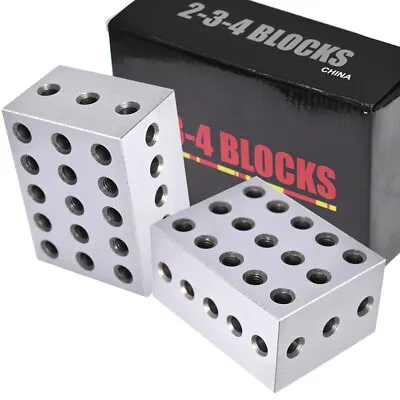 Ultra Precision 1 Matched Pair 2-3-4 Blocks 23 Holes .0002  Precision New • $47.84