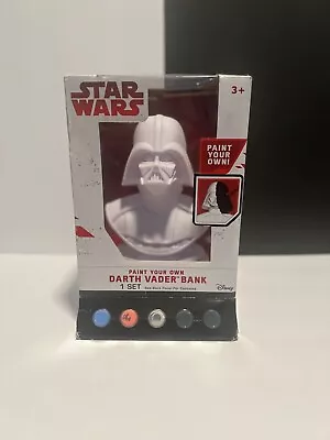 Disney Star Wars Darth Vader Paint Your Own Piggy Bank. Factory Sealed NEW • £13.49