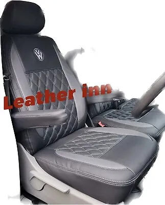 Vw Transporter T5 T6 Seat Covers Kombi 5 Seater 1+1 & Triple Bench With Vw Logos • $348.47