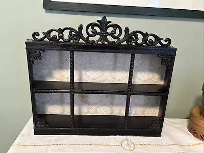 Vintage Curio Tea Cup Shelf Shadow Box Wall Decor Shabby Chic Syroco • $20