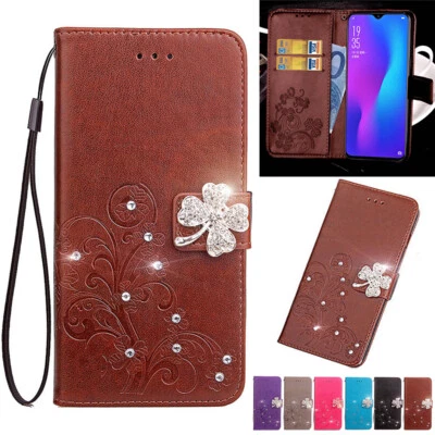 $15.88 • Buy For OPPO AX5 A73 R9 R15 R17 Pro Bling Magnetic Leather Sparkel Wallet Case Cover