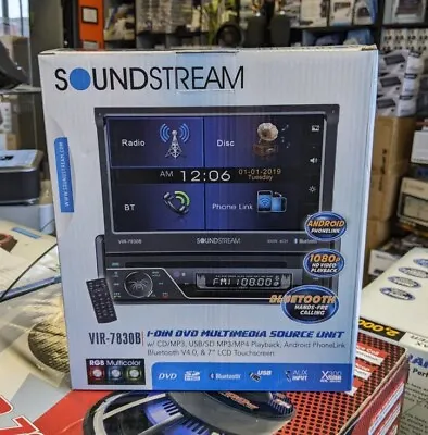 Soundstream Vir-7830b 7  Touch Screen Monitor Blutooth Car Dvd/usb/cd/mp3 Player • $132.95