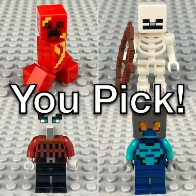LEGO Minecraft Minifigures - YOU PICK - Steve Alex Enderman Mobs Skins Villagers • $1.49