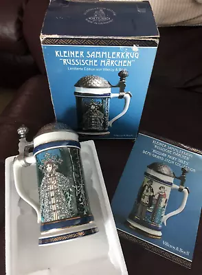 Villeroy & Boch Mettlach Russian Fairy Tale The Snow Maiden Snegurochka STEIN • $35.99