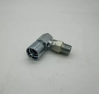 MPX90-04-06 (25 Pk) Crimp Fittings 1/4  Hose X 3/8  Male Pipe Swivel 90° Fitting • $80.99