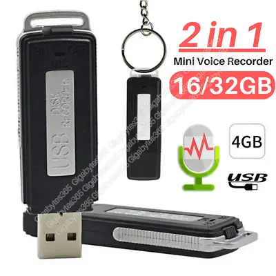 Mini Voice Activated Recorder Spy Listening Device Audio Microphone MP3 Player • $16.87