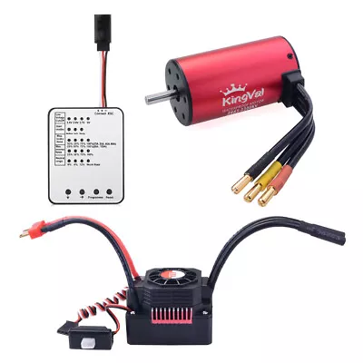 KingVal 3665 Brushless Motor With 60A ESC And Program Card Combo For 1/10 RC Car • $108.22