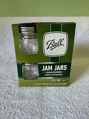 Ball Mason Canning Jam Jars (Half-Pint) 4-pack Brand New • $28.70