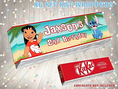 £1.20 • Buy PERSONALISED Lilo & Stitch Kit Kat Label / Wrapper Ideal Party Bag Filler