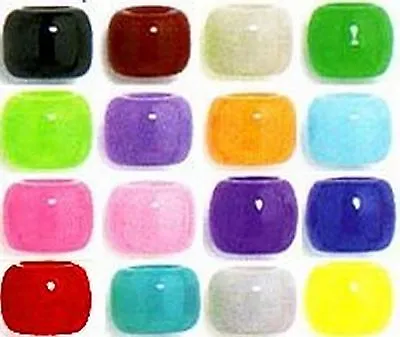 100 Pony Beads 9x6mm IDEAL FOR DUMMY CLIPS BRACELETS BRAIDING • £2.65