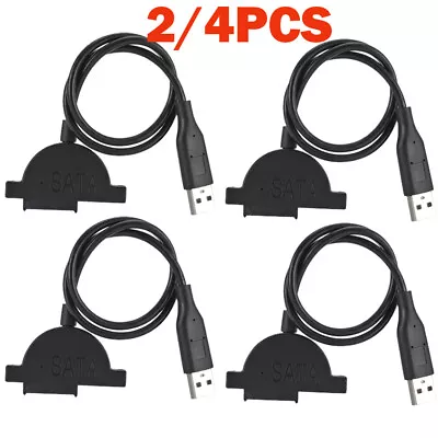 2/4x USB 2.0 To Mini SATA 7+6 13Pin Adapter Cable For Laptop CD/DVD ROM Drive • $12.69