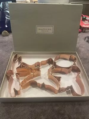 Vintage Martha By Mail Beautiful Bugs Copper Cookie Cutter Set Complete • $85