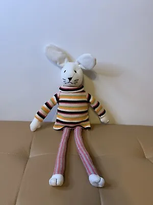 ANTHROPOLOGIE Bunny Rabbit Wearing Sweater NEW Stuffed Animal • $55