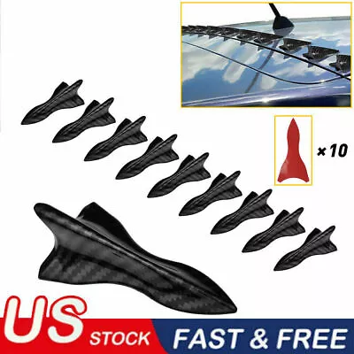 10x Shark Fin Diffuser Vortex Generator Carbon Fiber For Car Roof Spoiler Bumpe* • $9.39