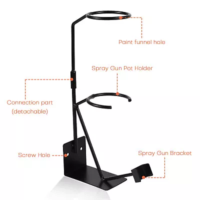 $16.99 • Buy Install-free Gravity Feed Paint Spray Gun Holder Stand With Strainer Holder HVLP