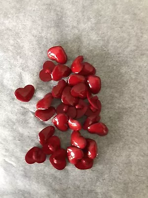 $4 • Buy 24 Plastic Red Heart Buttons With Shank
