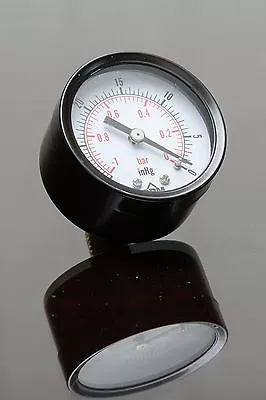 $6.29 • Buy New PRM -30-0 HG Vacuum Gauge 2  Steel Case ¼” Brass NPT Back Connect