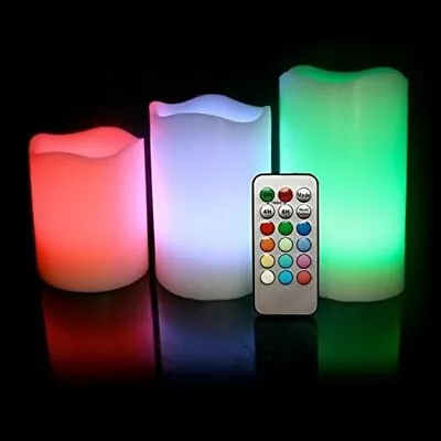 Set Of 3 Colour Changing Scented Candle Set 3pc Colour Changing Scented LED • £10.49