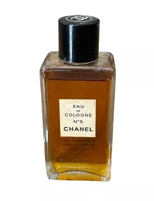 Vintage 50's-60's Chanel No 5 Eau De Cologne 2oz Splash Rare • $89.99