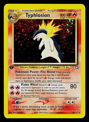 Pokemon Card - Typhlosion 18/111 Neo Genesis 1st Edition Holo Rare  • $135