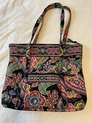 Vera Bradley Villager Zippered Tote Bag Purse RETIRED VHTF Symphony In Hue 15” • $46