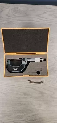 MITUTOYO 142-225 POINT DIGITAL MICROMETER 0-1  0.001  Caibrated • $90