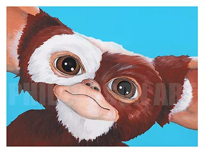 Orignial Mogwai Gizmo Gremlins Giclée Figure Art Print Figure Blu Poster Horror • $24