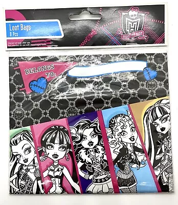 Monster High Loot Bags Birthday Favor Treat Goodie Party Supplies Girl 8 Pk • $11.99