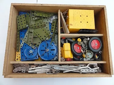 Vintage Meccano Spares  For Parts Not Working In Fitted Box • £20