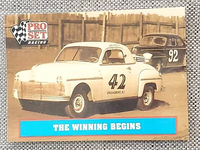 THE WINNING BEGINS / 1949 PLYMOUTH / LEE PETTY 1991 Pro Set Nascar Auto Racing 4 • $1.69