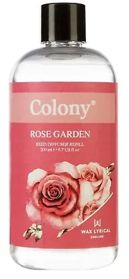 Colony Wax Lyrical Reed Diffuser Refill.  Rose Garden 200ml. • £8.99