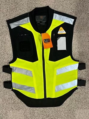 5.11 High Viz Vest Jacket Neon Green Reflective Safety Vest Men’s Sz Regular New • $14.99