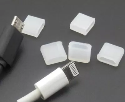 Micro Usb Iphone Female Plug Connector Cable Silicone Dust Cap Cover Protector • £1.39