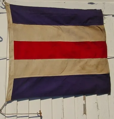 Old Colorful & Graphic Maine Estate Marine Boat Flag Letter C • $59.99